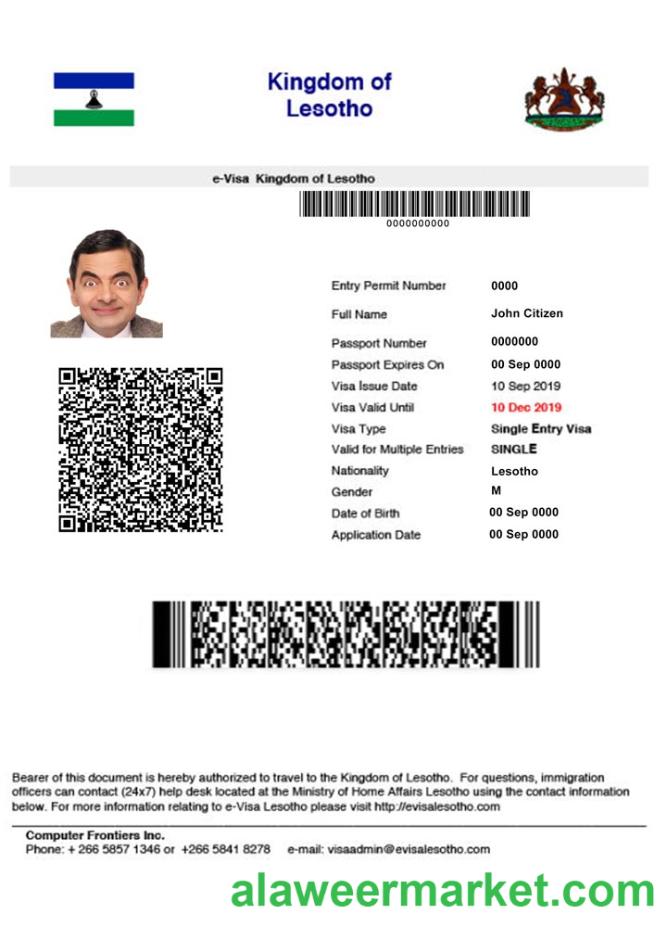 LESOTHO e-visa